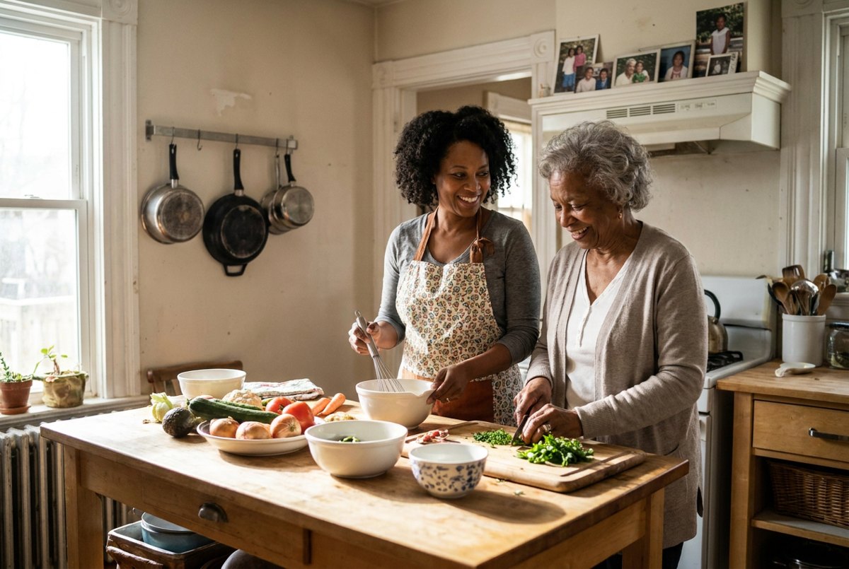 A family caring for a loved one at home in Missouri