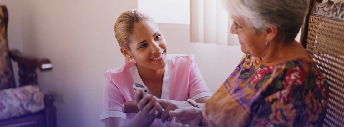 A family caring for a loved one at home in New York